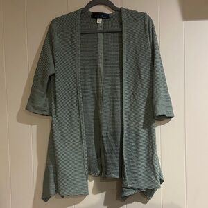 Blue Rain Textured Knit Cardigan in Sage